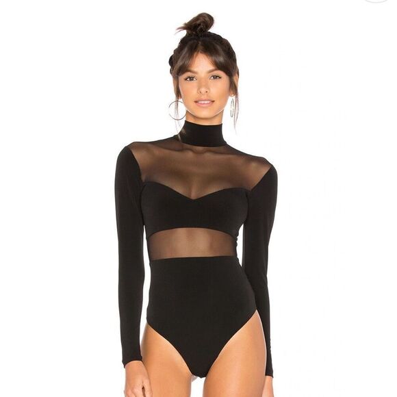 Brand New Nookie Revolve Women's Large Hypnotize Mesh Bodysuit Black - Picture 1 of 12